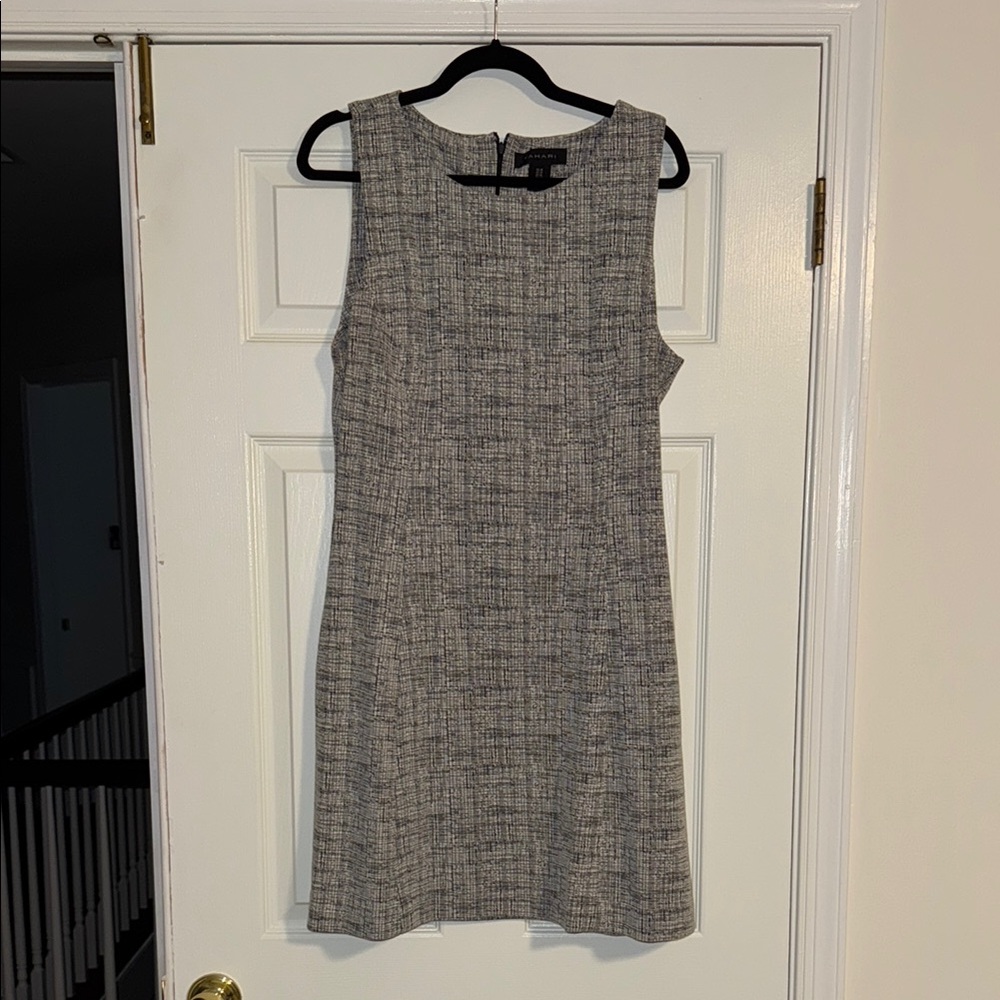 Tahari Black and White Sleeveless Sheath Mini Dress